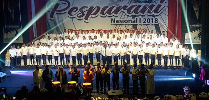 Kementerian Agama RI bersama Pemerintah Provinsi Maluku meluncurkan penyelenggaraan Pesta Paduan Suara Gerejani (Pesparani) Katolik Tingkat Nasional I, di Jakarta Sabtu (9/6/2018)